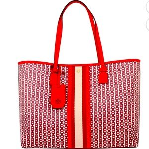 Tory Burch Large Canvas Gemini Link Tote New With Tags